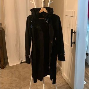 Calvin Klein Black Wool Coat